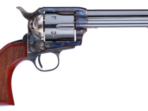 Taylors & Company 556208DE Short Stroke Gunfighter  45 Colt (LC) 6rd 5.50" Blued Cylinder & Barrel Color Case Hardened Steel Frame Checkered Walnut Army Size Grip (Taylor Tuned)