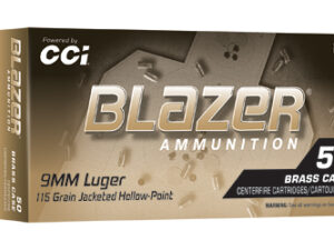 BLAZER BRASS 9MM 115GR JHP 50/500