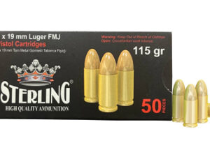 STERLING 9MM 115GR FMJ BRASS 50/1500