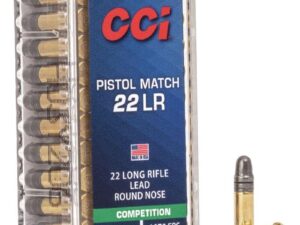 CCI Pistol Match Rimfire Ammunition .22 LR 40 gr LRN 1070 fps 50/ct