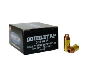 Double Tap DT Lead Free Handgun Ammunition .380 Auto 80gr SC-HP 1145 fps 20/ct