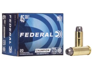 Federal Champion Handgun Ammunition .45 Colt 225 gr HP 830 fps 20/box