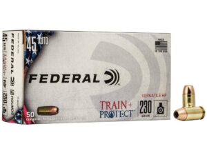 Federal Train+Protect Handgun Ammunition .45 ACP 230 gr VHP 50/ct