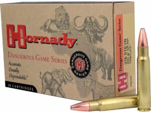 Hornady Dangerous Game Series Rifle Ammunition .376 Steyr 225 gr SP 2600 fps - 20/box