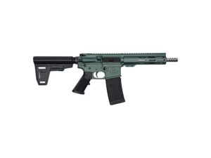 GLFA 223 Wylde Braced Pistol .223 Wylde 30rd Magazine 7.5" Stainless Steel Charcoal Green Finish