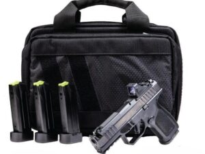 Rost Martin RM1C Comp Handgun Bundle 9mm Luger 15rd(1)&17(3) Magazines 4" Barrel Black Viridian Red Dot Pistol Case