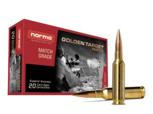 Norma Golden Target Match Rifle Ammunition 6.5 Creedmoor 143gr BTHP 2723 fps 20/ct