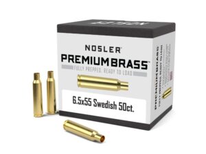 Nosler Unprimed Brass Rifle Cartridge Cases 6.55x55mm 50/ct