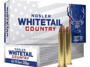 Nosler Whitetail Country Rifle Ammunition 45-70 Govt 300gr LFN 1950 fps 20/ct