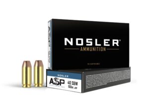 Nosler ASP Handgun Ammunition .40 S&W 150 gr JHP 1110 fps 50/ct