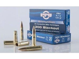 PPU Standard Rifle Ammunition .300 AAC Blackout 125 gr HPBT 1340 fps 20/ct
