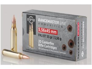 5.56x45 RangeMaster FMJBT 55gr 20 Rounds