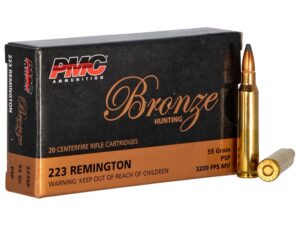 PMC Bronze Hunting Rifle Ammunition .223 Rem 55 gr SP 3200 fps 20/ct