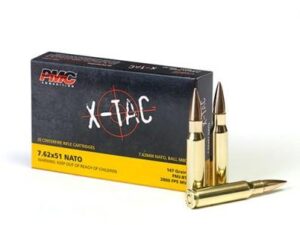 PMC X-Tac Rifle Ammunition 7.62x51mm 147gr FMJ-BT 2800 fps 20/ct