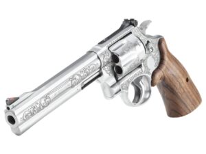 S&W Model 686 Plus Engraved Handgun .44 Mag/.44 Spl 6rd Capacity 6.5" Stainless Barrel Walnut Grips