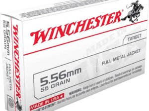 Winchester USA Rifle Ammunition 5.56mm 55gr FMJ  3270 fps 20/ct