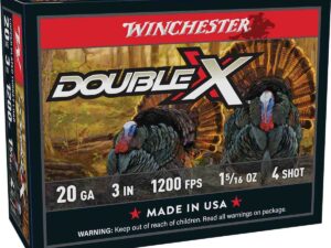 Winchester Double X Turkey Load Shotshells 20 ga 3" MAX 1-5/16 oz #4 1200 fps 10/ct