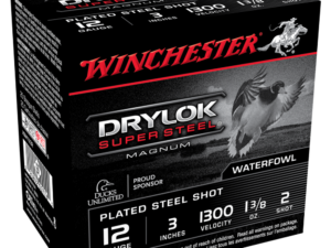 Winchester Super-X Drylok Super Steel Shotshells 12 ga 3" 1-3/8 oz 1375 fps #2 25/ct