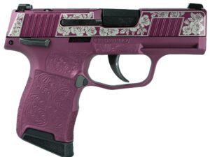Sig Sauer Exclusive "Black Cherry Roses" P365-380 Handgun 380 Auto 10rd Magazine 3.1" Barrel Black Manual Safety