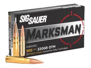 Sig Sauer Marksman Rifle Ammunition 300 AAC Blackout 220gr Match Subsonic