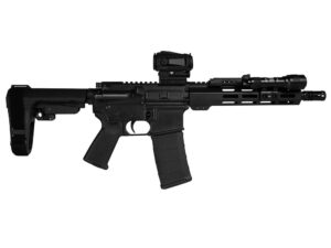 Shark Coast Midnight AR Pistol Bundle 5.56mm 30rd Magazine 10.5'' Threaded Barrel Vortex Sparc Red Dot Streamlight ProTac SBA3 Brace