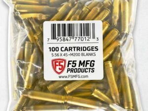 F5 MFG M200 Mil Spec 5.56 Blanks - 100 Cartridges | Bulk Packaging