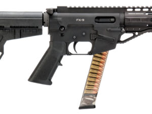Freedom Ordnance FX9P4 FX-9  9mm Luger 31+1 4.50" Black Nitride Chromoly Steel Barrel Black Hard Coat Anodized Black KAK Shockwave Pistol Brace Black Polymer Grips Right Hand