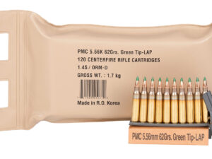 PMC 556(M55)BP X-Tac Battle Pack 5.56x45mmNATO 62gr Light Armor Piercing Green Tip 120 Per Box/5 Case