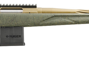 Ruger 46936 American II Predator Full Size 350 Legend 5+1 22" Burnt Bronze Cerakote Spiral Fluted Threaded Barrel & Alloy Steel Receiver w/Picatinny Rail, Green Splatter Adj LOP Synthetic Stock