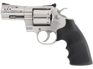 Colt Mfg GRIZZLYSP3RTS Grizzly  357 Mag 6 Shot 3" Stainless Ported Vent Rib Barrel, Stainless Unfluted Cylinder, Stainless Stainless Steel Frame, Black Hogue Overmolded Grip, Exposed Hammer