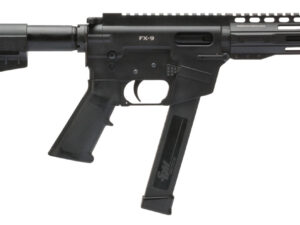 Freedom Ordnance FX9P8 FX-9  9mm Luger 8.25" 33+1 Black Hard Coat Anodized Black Polymer Grip KAK Shockwave Pistol Brace