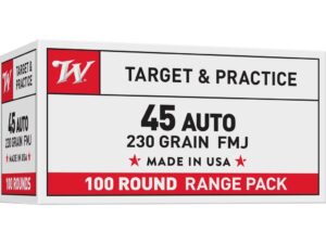 Winchester USA Handgun Ammunition .45 ACP 230 gr. FMJ 835 fps 100/ct